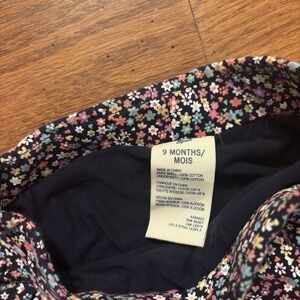 Oshkosh 9m Floral Skort Pull On Elastic Waist Navy Flowers Baby Girl